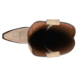 Cowhide Embroidered Snip Toe Cowboy Boots
