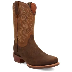 Creed Embroidered Square Toe Pull On Cowboy Boots