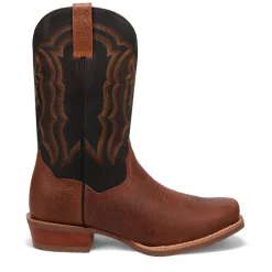 Creed Embroidered Square Toe Pull On Cowboy Boots