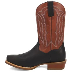 Creed Embroidered Square Toe Pull On Cowboy Boots