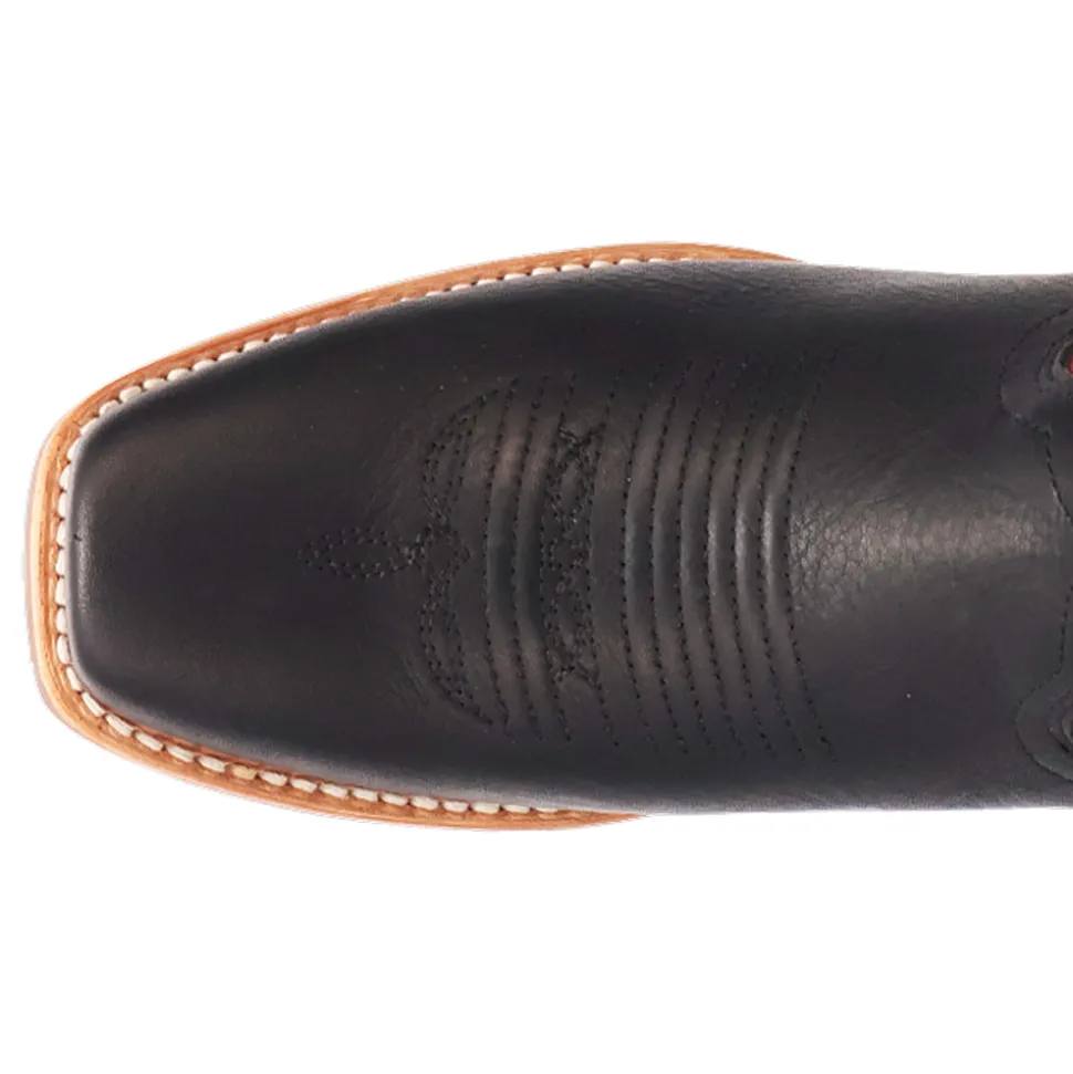 Creed Embroidered Square Toe Pull On Cowboy Boots