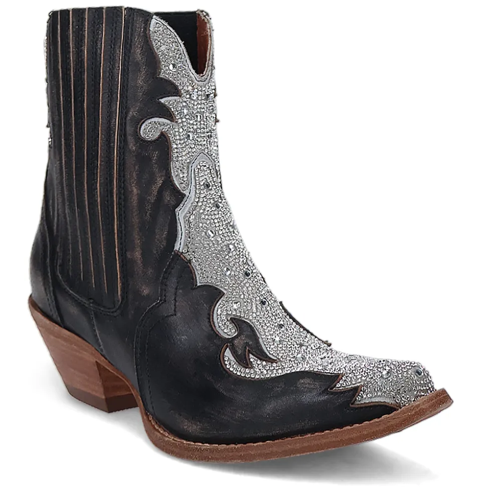 Crystal Snip Toe Cowboy Booties