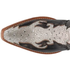 Crystal Snip Toe Cowboy Booties
