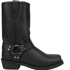 Dean Harness Square Toe Pull On Motorcycle Cowboy Boots