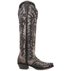 Denim Darlin Embroidered Snip Toe Zippered Cowboy Boots