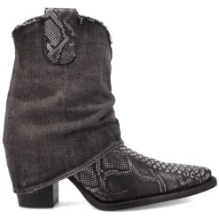 Denim Dream Snake Snip Toe Cowboy Booties