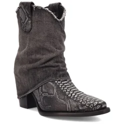 Denim Dream Snake Snip Toe Cowboy Booties