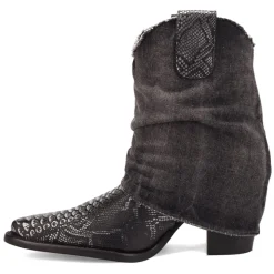 Denim Dream Snake Snip Toe Cowboy Booties