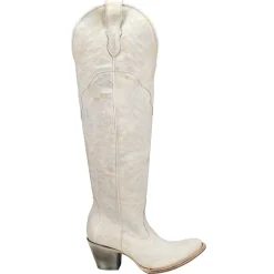 Distressed Embroidered Round Toe Cowboy Boots