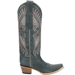 Distressed Embroidered Snip Toe Cowboy Boots