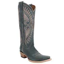 Distressed Embroidered Snip Toe Cowboy Boots