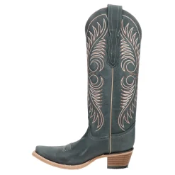 Distressed Embroidered Snip Toe Cowboy Boots