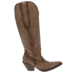 Distressed Embroidered Snip Toe Cowboy Boots