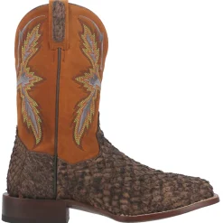Dorsal Embroidered Square Toe Cowboy Boots