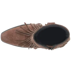 Dusty Fringe Studded Snip Toe Cowboy Booties