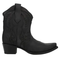 Embroidered And Inlay Snip Toe Cowboy Booties