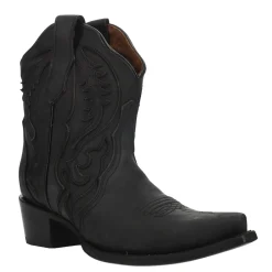Embroidered And Inlay Snip Toe Cowboy Booties