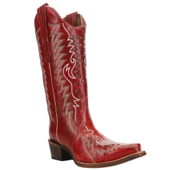 Embroidered And Studded Snip Toe Cowboy Boots