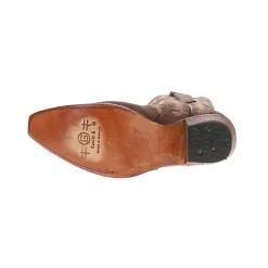 Embroidered Ankle Snip Toe Pull On Cowboy Booties