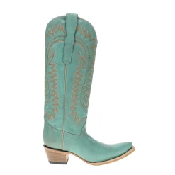 Embroidered Snip Toe Pull On Cowboy Boots