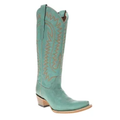 Embroidered Snip Toe Pull On Cowboy Boots