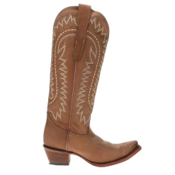 Embroidered Snip Toe Pull On Cowboy Boots