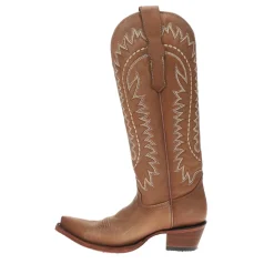 Embroidered Snip Toe Pull On Cowboy Boots