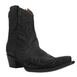 Embroidered Snip Toe Zippered Cowboy Booties