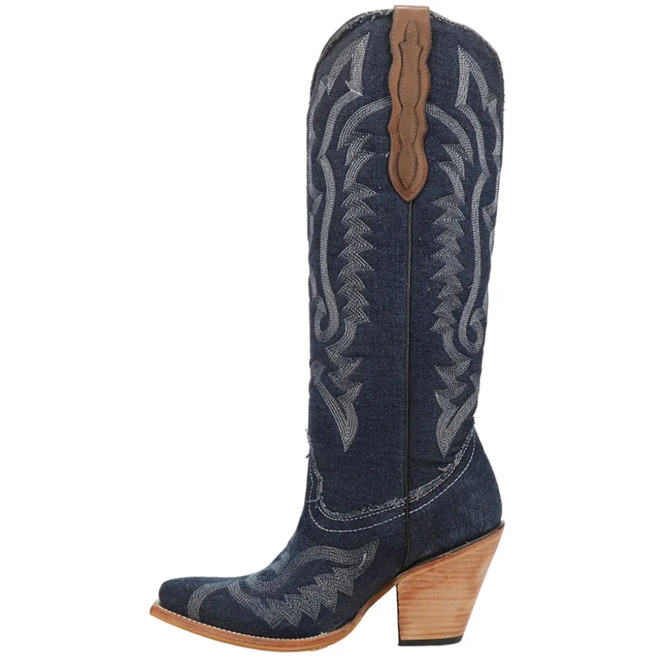 Embroidered Tall Pointed Toe Cowboy Boots