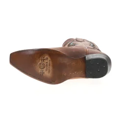 Embroidered Tooled Inlay Snip Toe Cowboy Boots