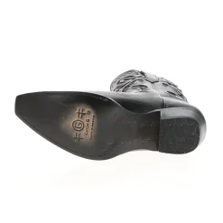 Embroidered Tooled Inlay Snip Toe Cowboy Boots