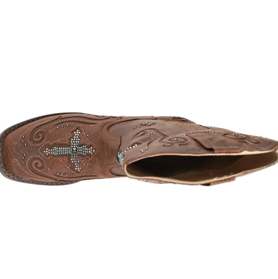 Faith Rhinestone Square Toe Cowboy Boots