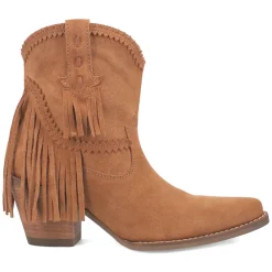 Fandango Fringe Snip Toe Pull On Cowboy Booties