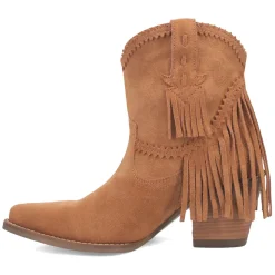 Fandango Fringe Snip Toe Pull On Cowboy Booties