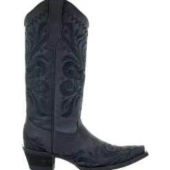 Filigree Embroidery Snip Toe Cowboy Boots