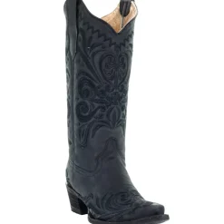 Filigree Embroidery Snip Toe Cowboy Boots