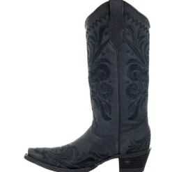 Filigree Embroidery Snip Toe Cowboy Boots