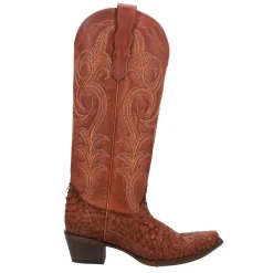 Fish Embroidered Snip Toe Cowboy Boots
