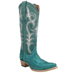 Fish Embroidered Snip Toe Cowboy Boots