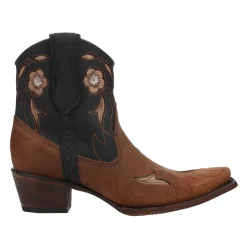 Floral Embroidered Snip Toe Cowboy Booties