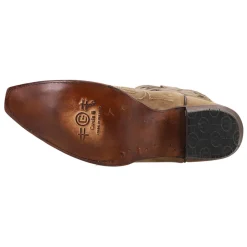 Floral Embroidered Tooled Inlay Snip Toe Cowboy Boots