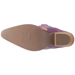 Flower Power Embroidered Floral Snip Toe Pull On Cowboy Boots