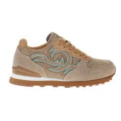 Giddyup Embroidered Lace Up Sneakers