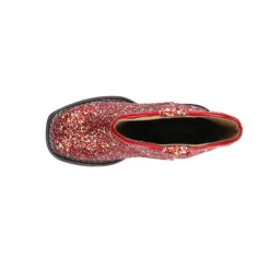 Glitter Galore Square Toe Pull On Cowboy Boots (Little Kid)
