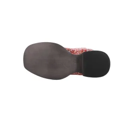 Glitter Galore Square Toe Pull On Cowboy Boots (Little Kid)
