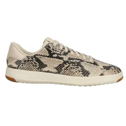 Grandpro Tennis Snake Print Lace Up Sneakers
