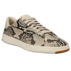 Grandpro Tennis Snake Print Lace Up Sneakers
