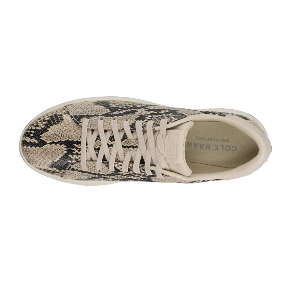 Grandpro Tennis Snake Print Lace Up Sneakers