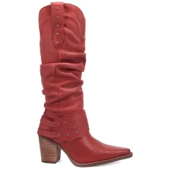 Grit N' Grace Slouchy Studded Snip Toe Pull On Cowboy Boots