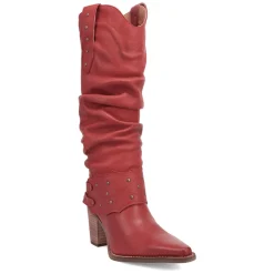 Grit N' Grace Slouchy Studded Snip Toe Pull On Cowboy Boots